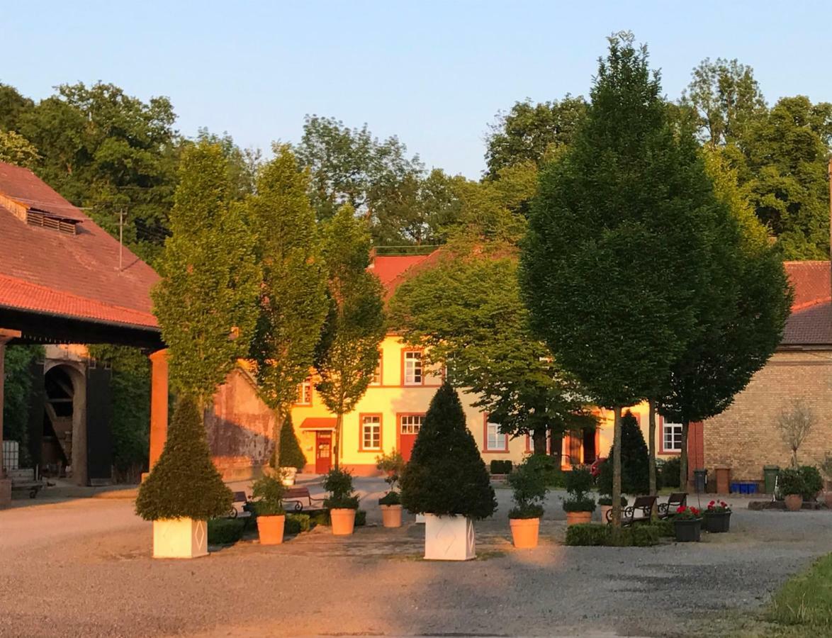 Elegantes Gaesteapartment Verano In Schloss Und Hofgut Langenzell Wiesenbach Exterior photo